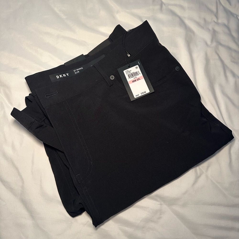 DKNY pack of 2 Men's Black Transit Travel Pants NWT